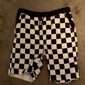 Checkered Cargo Shorts